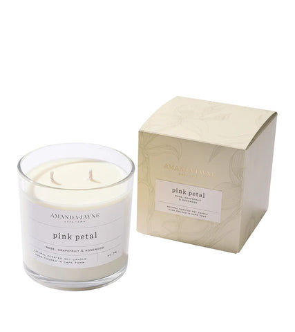 Amanda-Jayne Scented Candle Double Wicked - Pink Petal