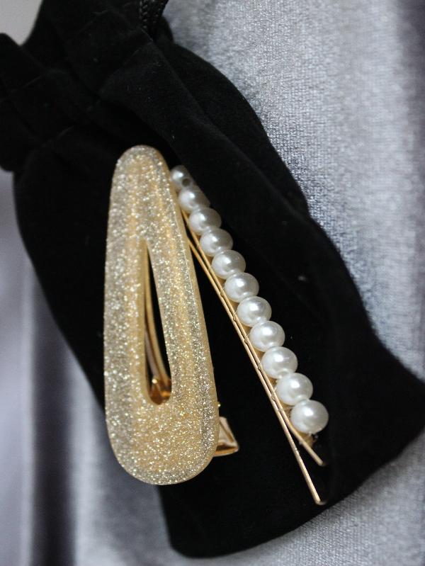 Glitter & Pearl Clip Set