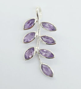 Leaf Amethyst Pendant